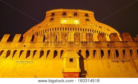 The amazing Angels Castle - Castel Sant Angelo in Rome by night