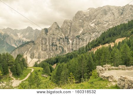Beautiful Mountain Valley Landscape At Summer