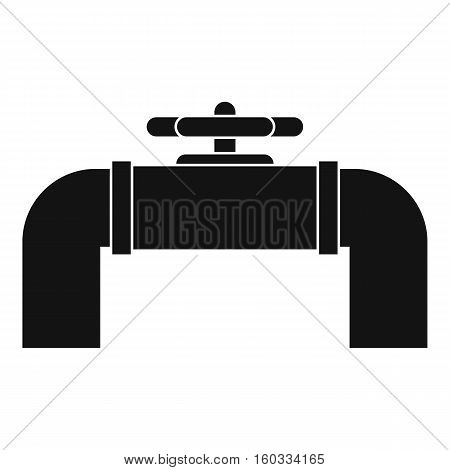 Industrial pipe valve icon. Simple illustration of industrial pipe valve vector icon for web