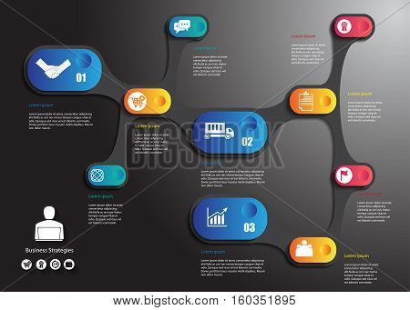 stock vector infographics design list with round design business concept