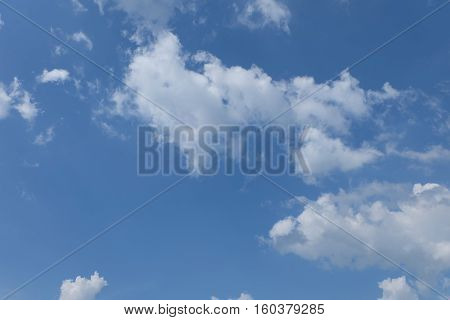 Beautiful White Cloud with Blue Sky Background.