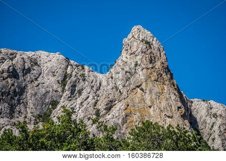 Beautiful mountain landscape in sunny day. Crimea