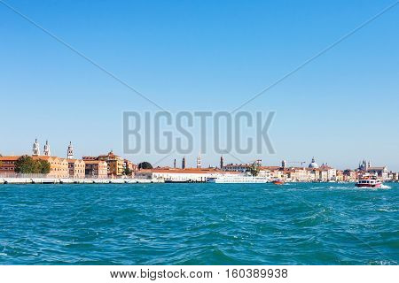 View Of Venice City From Giudecca Canal