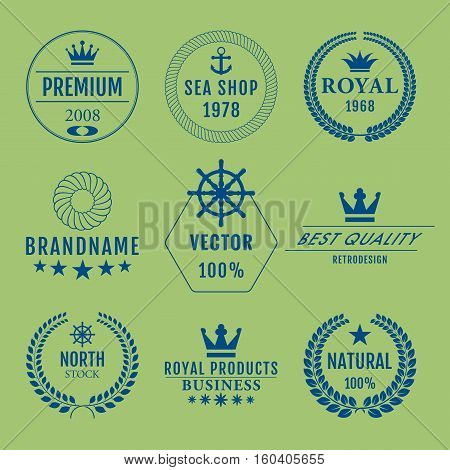 Vector illustration set of logos. Stock vector