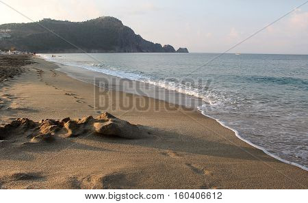 Alanya - the beach of Cleopatra / Alanya is one of most popular seaside resorts in Turkey