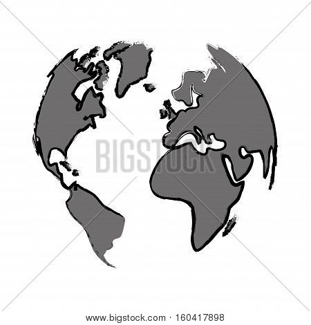 Earth world planet icon vector illustration graphic design