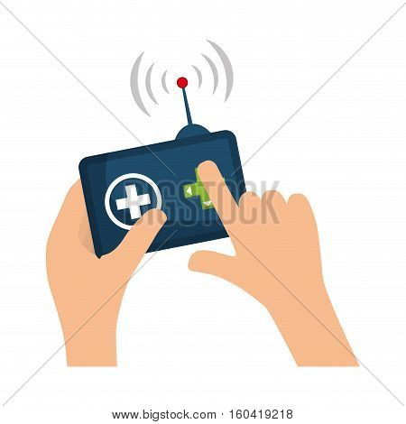 Drone robot technology icon vector illustration graphic design