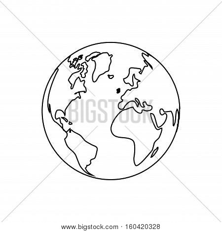 Earth world planet icon vector illustration graphic design