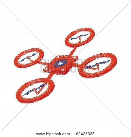 Drone robot technology icon vector illustration graphic design