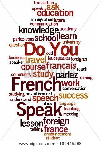 Do You Speak French, Word Cloud Concept
