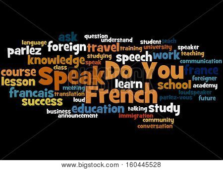 Do You Speak French, Word Cloud Concept 2