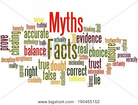 Facts - Myths, Word Cloud Concept 7
