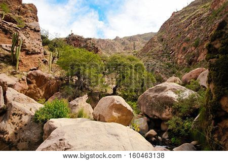 Impressions of the Cascadas del rio Colorado Trek close to Cafayate in Argentina South America