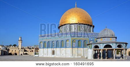 Temple Mount known as the the Noble Sanctuary of Jerusalem located in the Old City of Jerusalem, is one of the most important religious sites in the world.