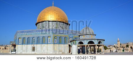 Temple Mount known as the the Noble Sanctuary of Jerusalem located in the Old City of Jerusalem, is one of the most important religious sites in the world.
