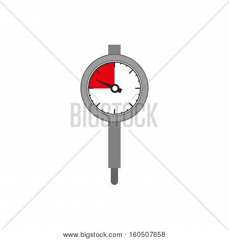Gauge icon. Power measurement speedmeter and instrument theme. Isolated design. Vector illustration