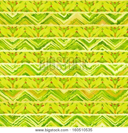 Native watercolor artistic colorful pattern. Ethnic boho style. Seamless draw tribal square texture.