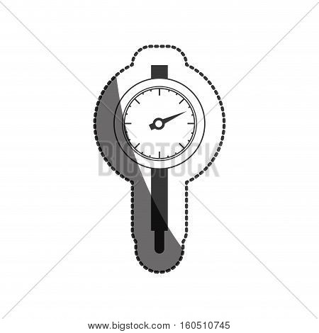 Gauge icon. Power measurement speedmeter and instrument theme. Isolated design. Vector illustration