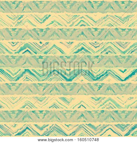 Native watercolor artistic colorful pattern. Ethnic boho style. Seamless draw tribal square texture.