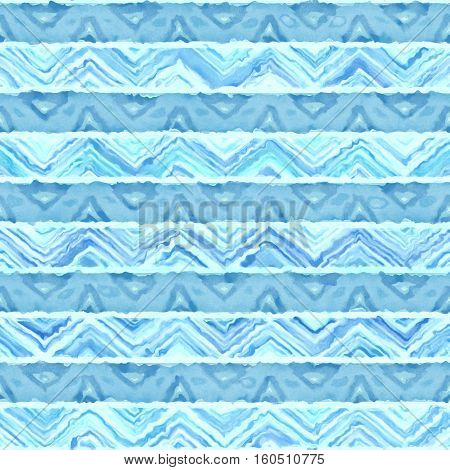 Native watercolor artistic colorful pattern. Ethnic boho style. Seamless draw tribal square texture.