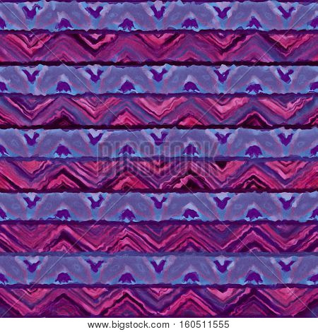 Native watercolor artistic colorful pattern. Ethnic boho style. Seamless draw tribal square texture.