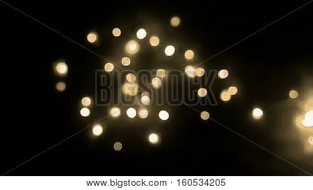Yellow lights,  warm white light,  broken