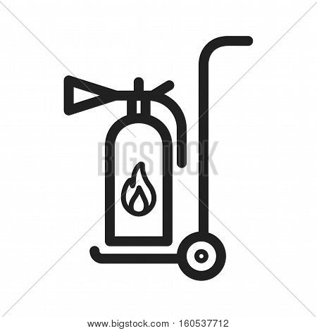 Moveable, extinguisher, firefighter icon vector image. Can also be used for firefighting. Suitable for use on web apps, mobile apps and print media.