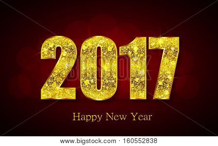 Happy New Year 2017. Vector Background