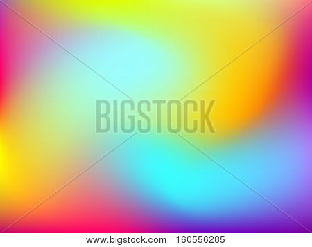 Abstract horizontal blur colorful gradient background with red, yellow, blue, cyan and green colors for deign concepts, wallpapers, web, presentations and prints. Vector illustration.