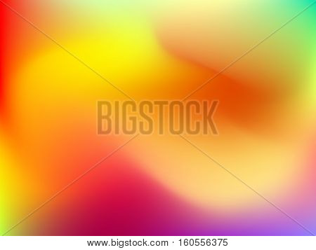 Abstract horizontal blur colorful gradient background with red, yellow, blue, cyan and green colors for deign concepts, wallpapers, web, presentations and prints. Vector illustration.