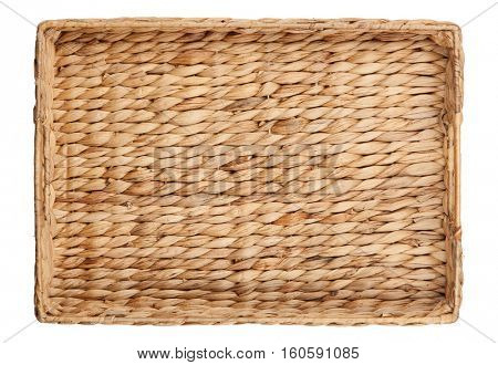 Wooven tray on white background