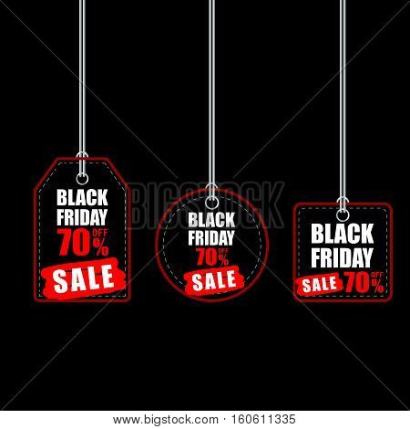 Tag Of Balck Friday With Best Offer On It Color Illustration