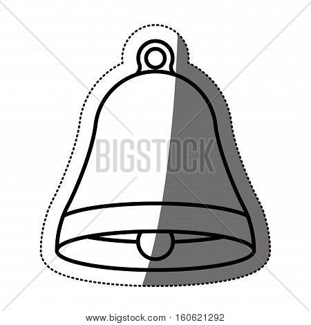 Bell icon. Ring alert alarm call and jingle theme. Isolated design. Vector illustration