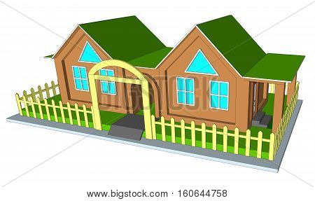 Cottage garden land for your creativity. Vector image
