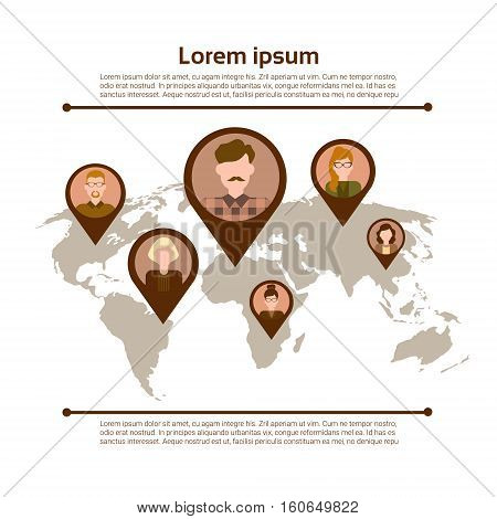 Graph Set Human Resources Infographic Icon Business Network Chart Flat Vector Illustration