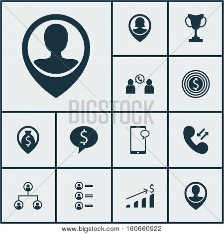 Set Of Human Resources Icons On Job Applicants, Tree Structure And Pin Employee Topics. Editable Vector Illustration. Includes Opinion, Prize, Goal And More Vector Icons.