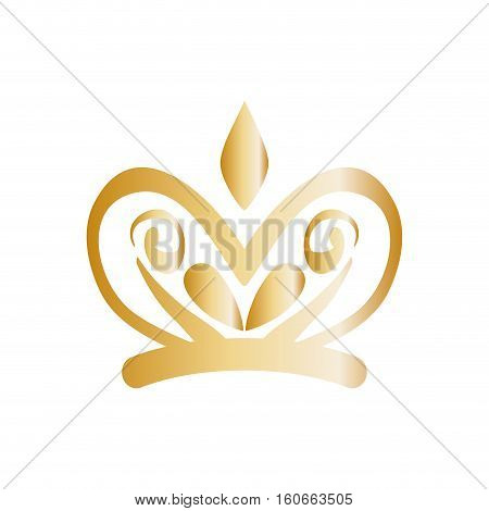 Golden ornamental insignia icon vector illustration graphic design