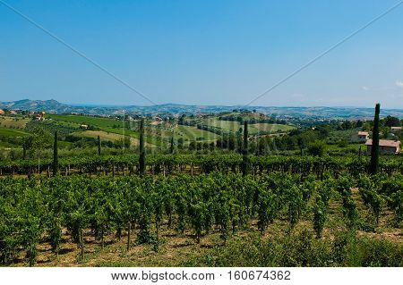 beautiful hills in the province of Teramo in Italy