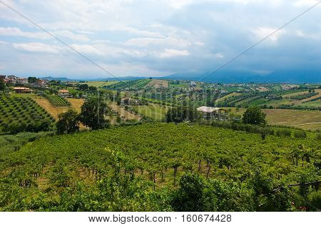 beautiful hills in the province of Teramo in Italy