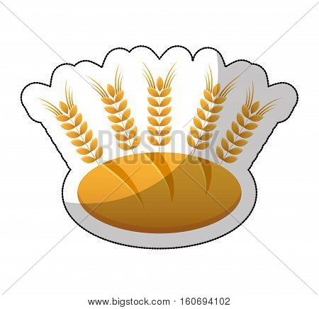 delicious bread with spikes isolated icon vector illustration design
