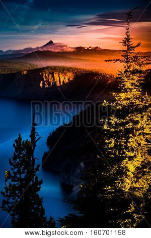 Mt Thielsen At Sunrise Oregon Landscape Vertical Composition