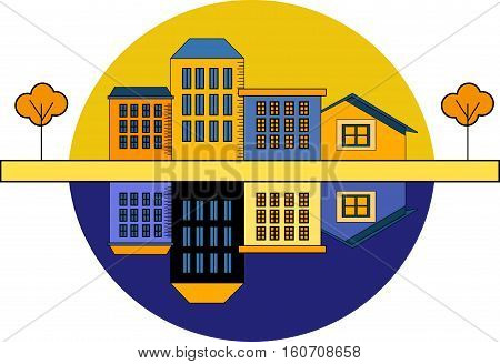 Great designed set of town that can be used in various templates