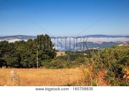 Countryside near the town of Portomarin Spain