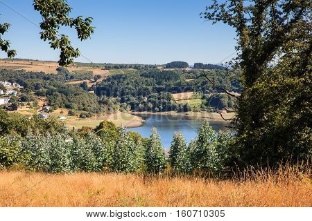 View of the Minho River in Portomarin Spain