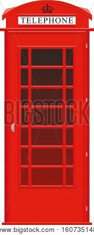One symbol of the UK red street telephone booth