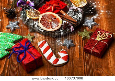 Colorful Firry Christmas Wreath