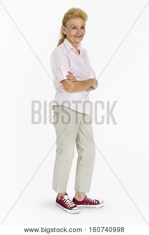 Senior Adult Woman Smiling Happiness Portrait Concept