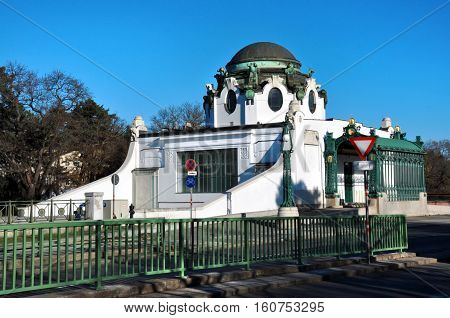 Vienna city Austria Otto Wagner Court Pavilion Hietzing train station