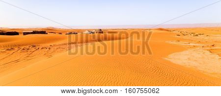 Nomad Tents In The Sahara With Solar Panels