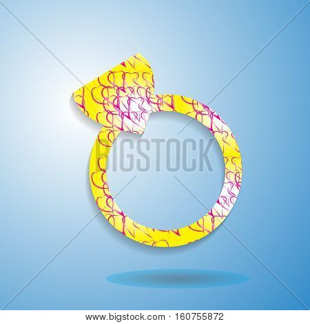 ring with an abstract pattern vector illustration